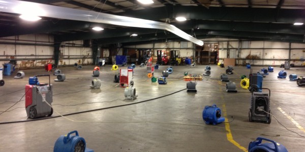 Water damage restoration rent equipment