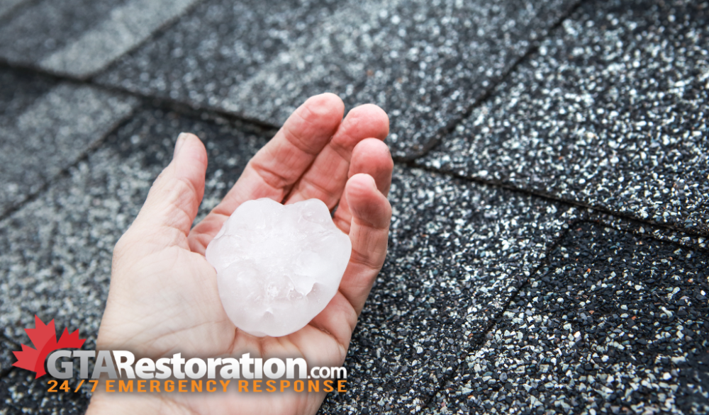 Big Hail That Fell On Roof And Caused Damage