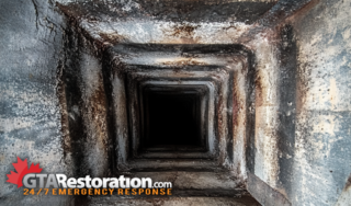 Photograph Showing Signs Of Mold And Dirt In Air Ducts That Need To Be Cleaned By A Restoration Company